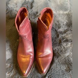 Frye booties size 8 burgundy leather